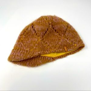 Pistil Women’s Brimmed Beanie Pink & Orange w/partially lined interior